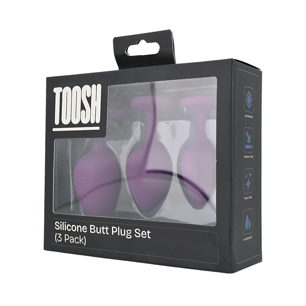 toosh-silicone-butt-plug-purple-set-of-3-clear-stone