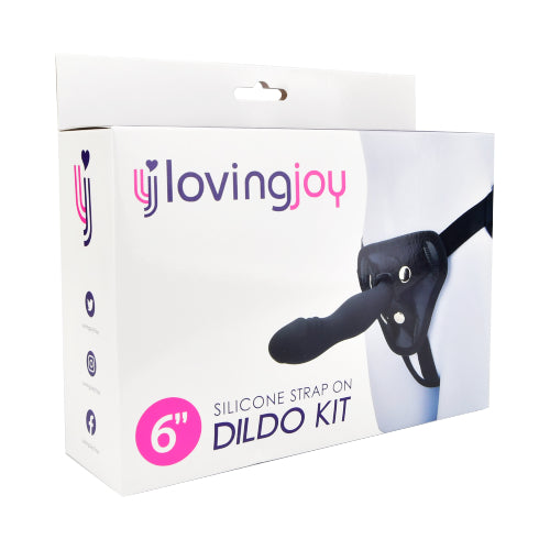 loving-joy-6-inch-silicone-strap-on-dildo-kit